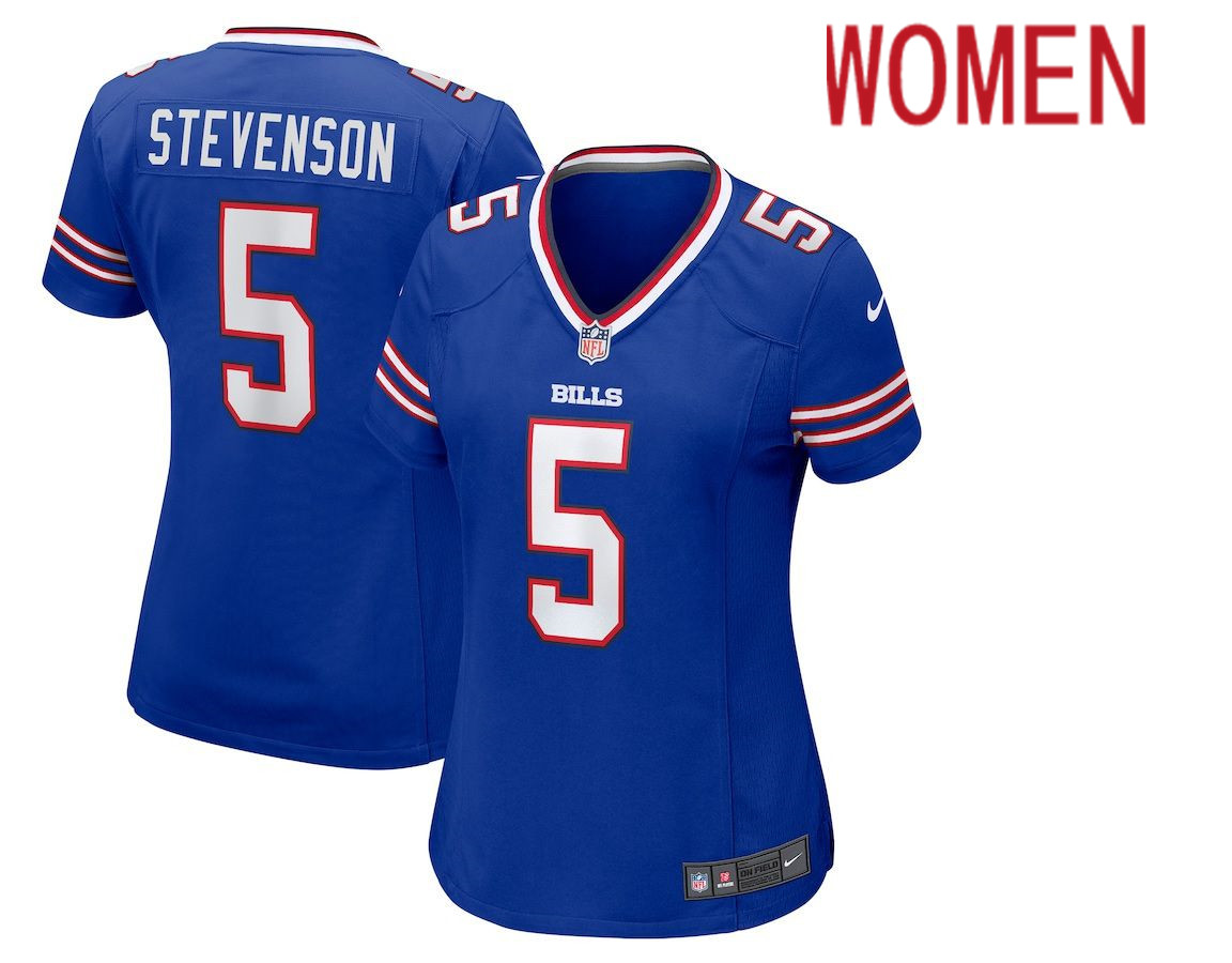Women Buffalo Bills #5 Marquez Stevenson Nike Royal Game Player NFL Jersey->women nfl jersey->Women Jersey